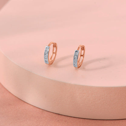 Vera Halo Diamond & Gold Hoops & Huggies Earrings for Women