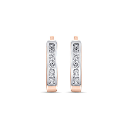 Vera Halo Diamond & Gold Hoops & Huggies Earrings for Women