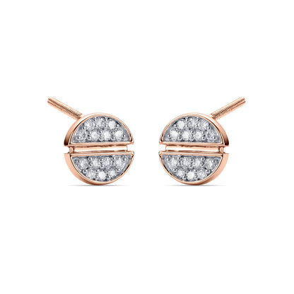 Circa Halo Diamond & Gold Stud Earrings for Women