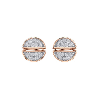 Circa Halo Diamond & Gold Stud Earrings for Women