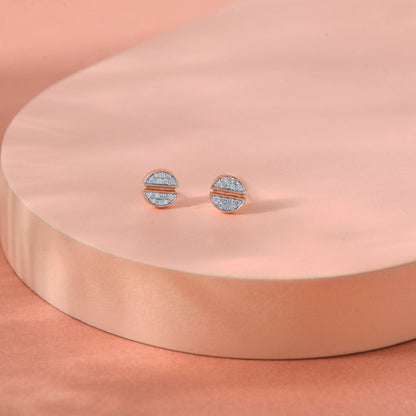 Circa Halo Diamond & Gold Stud Earrings for Women