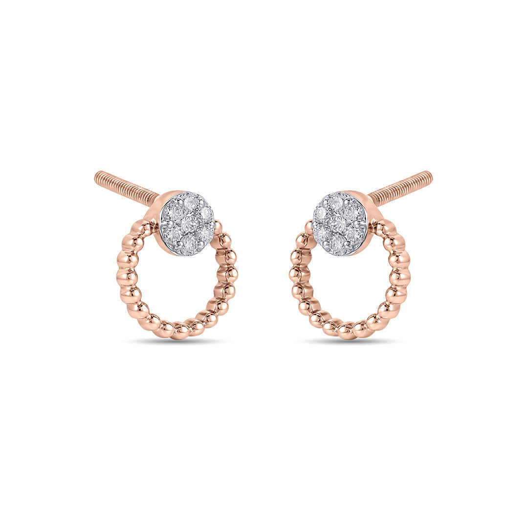 Solvia Muse Diamond & Gold Stud Earrings for Women