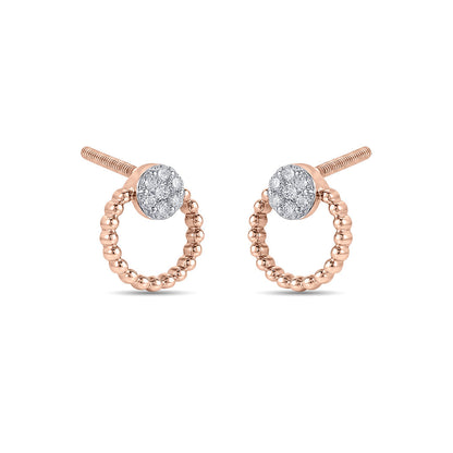 Solvia Muse Diamond & Gold Stud Earrings for Women