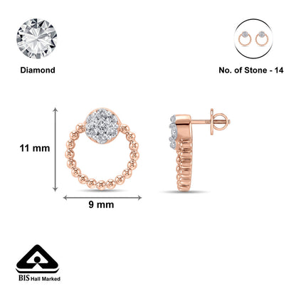Solvia Muse Diamond & Gold Stud Earrings for Women