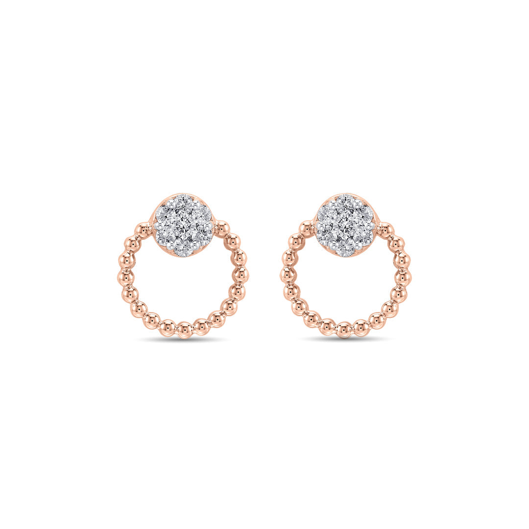 Solvia Muse Diamond & Gold Stud Earrings for Women