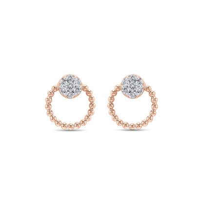 Solvia Muse Diamond & Gold Stud Earrings for Women