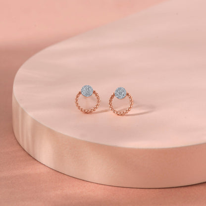 Solvia Muse Diamond & Gold Stud Earrings for Women