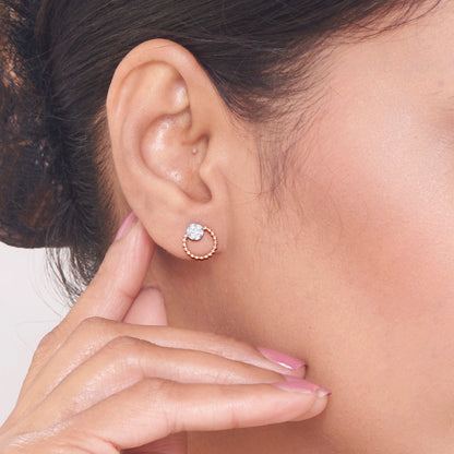 Solvia Muse Diamond & Gold Stud Earrings for Women