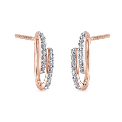 Ivora Halo Diamond & Gold Stud Earrings for Women