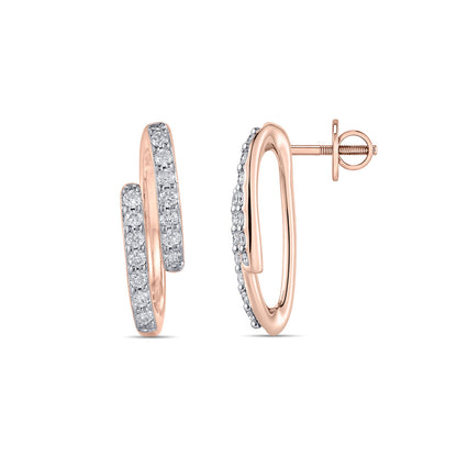Ivora Halo Diamond & Gold Stud Earrings for Women
