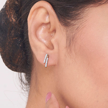 Ivora Halo Diamond & Gold Stud Earrings for Women
