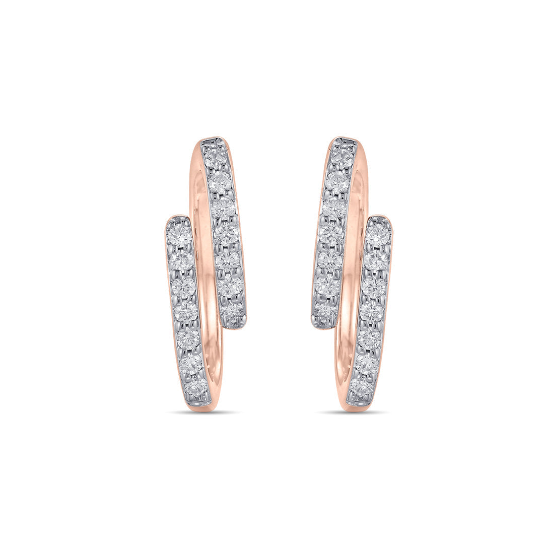Ivora Halo Diamond & Gold Stud Earrings for Women