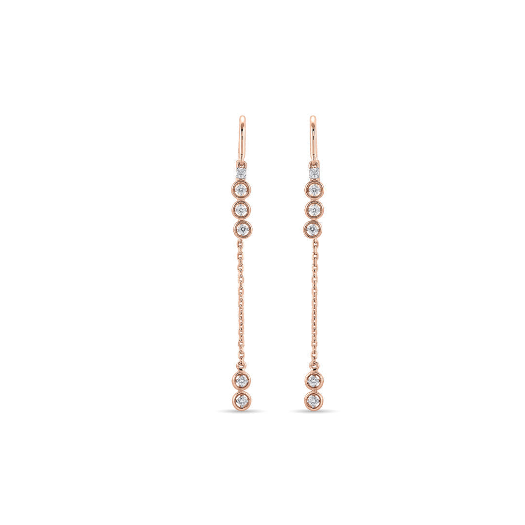 Crystal Flow Diamond & Gold Sui Dhaga Earrings for Women