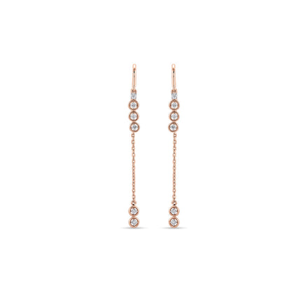 Crystal Flow Diamond & Gold Sui Dhaga Earrings for Women