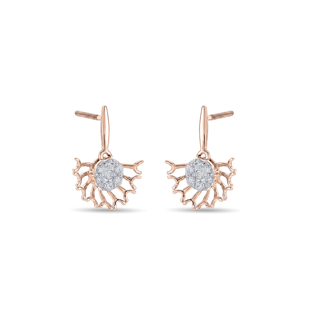 Sunrise Glow Diamond & Gold Drops & Danglers Earrings for Women