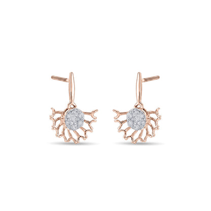 Sunrise Glow Diamond & Gold Drops & Danglers Earrings for Women