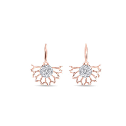 Sunrise Glow Diamond & Gold Drops & Danglers Earrings for Women