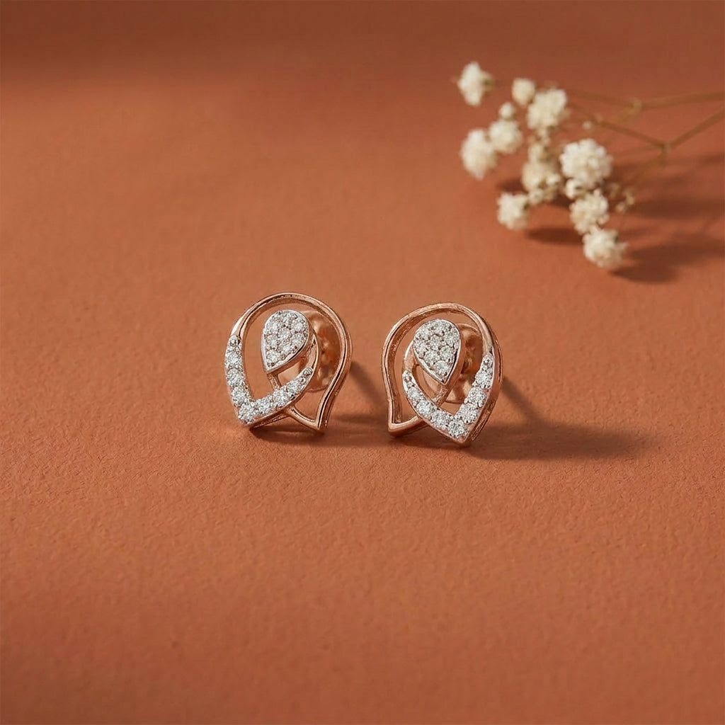 Tender Bloom Studs Yellow Gold & Diamond Earrings
