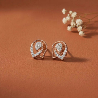 Tender Bloom Studs Yellow Gold & Diamond Earrings