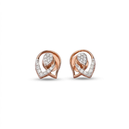 Tender Bloom Studs Yellow Gold & Diamond Earrings