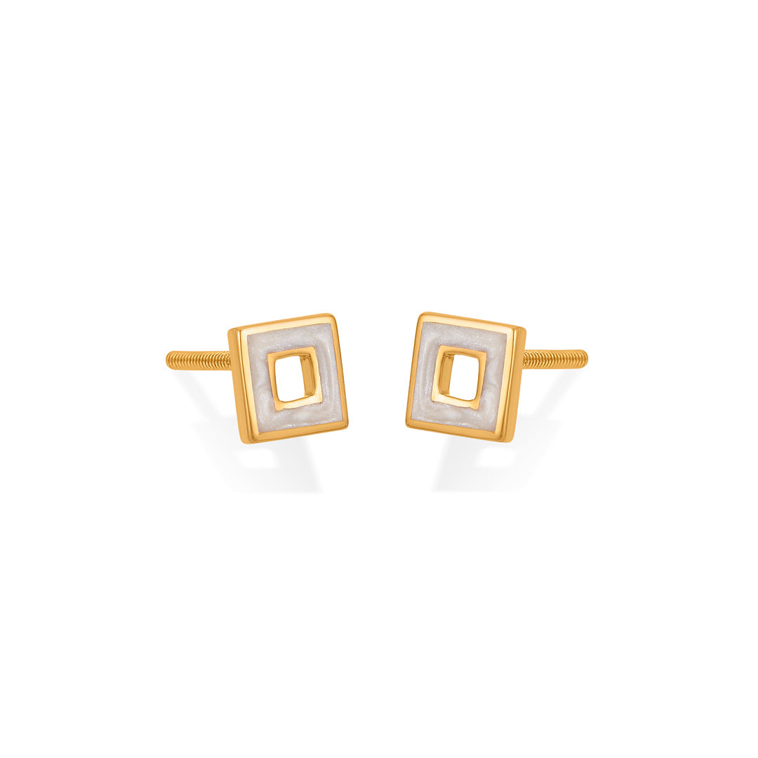 Cube Chic Gold Necklace Set for Women