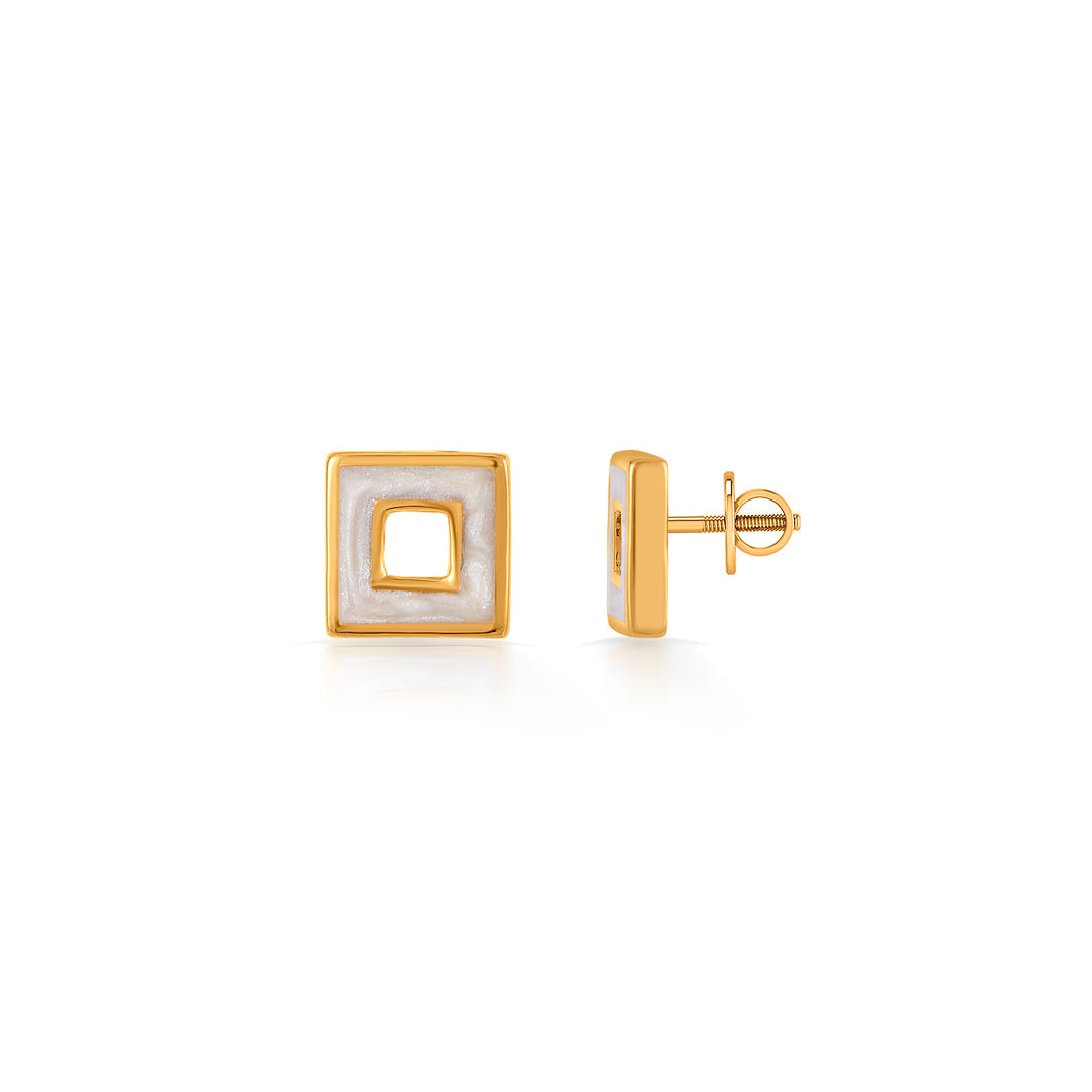 Cube Chic Gold Necklace Set for Women