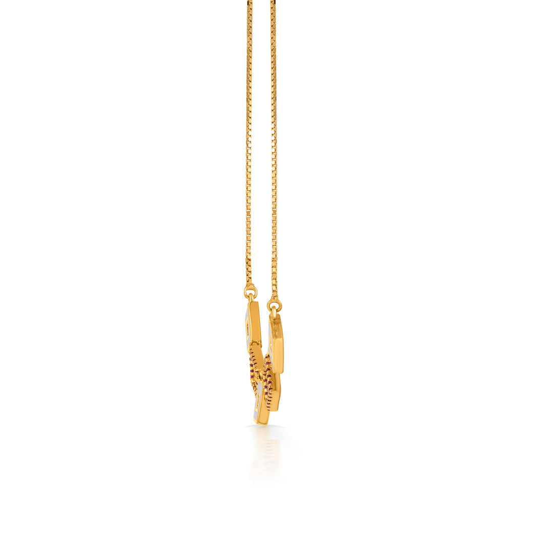 Cube Chic Gold Necklace Set for Women