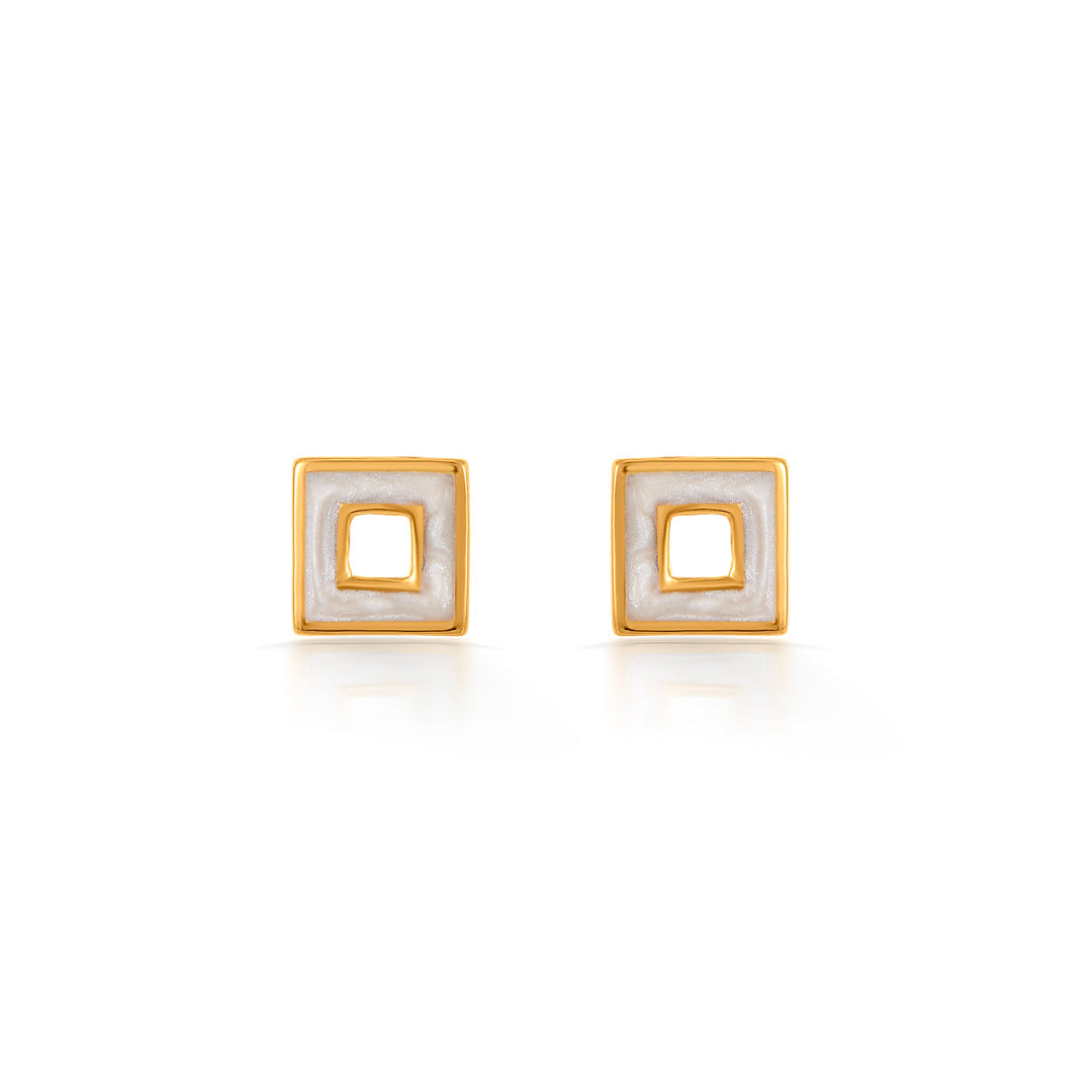 Cube Chic Gold Necklace Set for Women