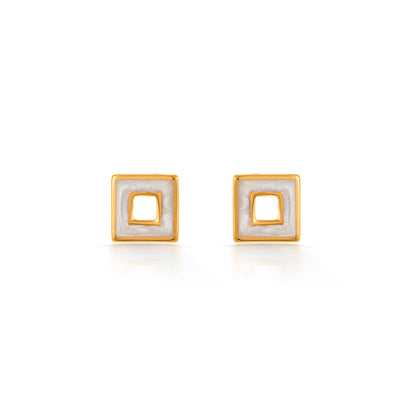 Cube Chic Gold Necklace Set for Women