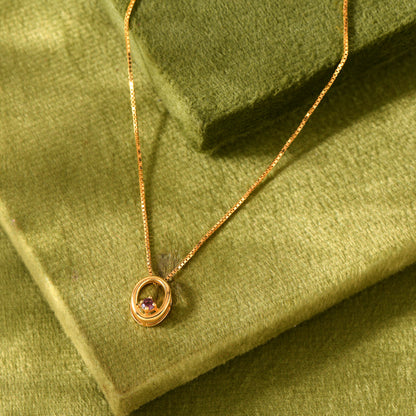Midnight Halo Gold Modern Necklace for Women