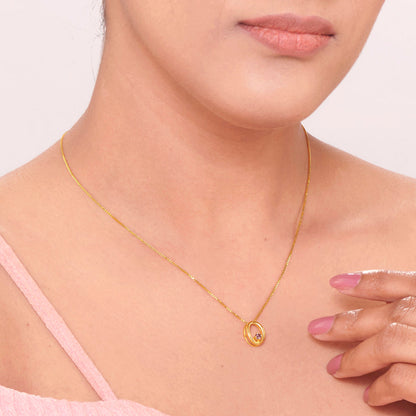Midnight Halo Gold Modern Necklace for Women