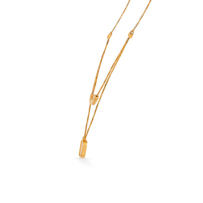 Double Layer Gold Multi-Layered Necklace for Women