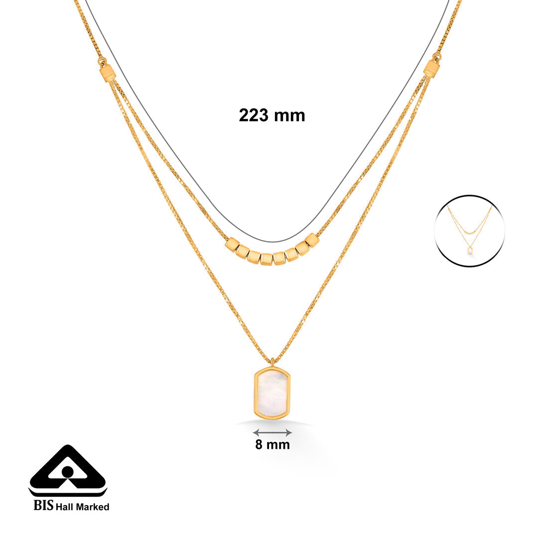 Double Layer Gold Multi-Layered Necklace for Women