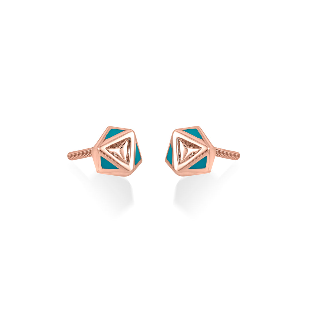 Hexa Chic Gold Necklace Set for Women