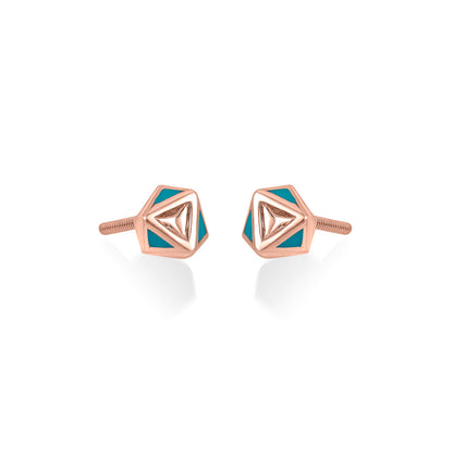 Hexa Chic Gold Necklace Set for Women