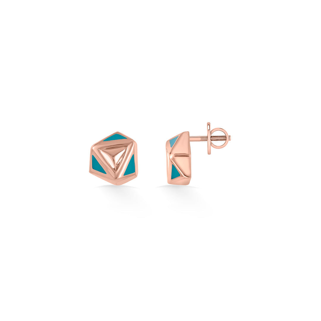 Hexa Chic Gold Necklace Set for Women