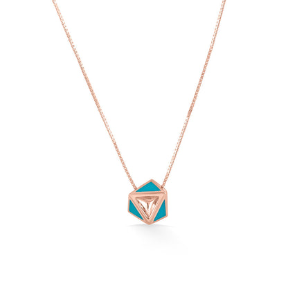 Hexa Chic Gold Necklace Set for Women
