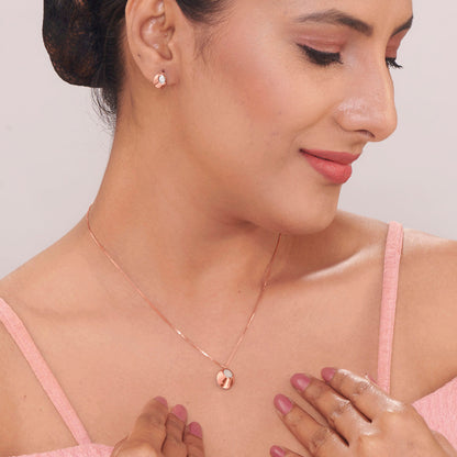 Eclipse Glow Gold Necklace Set for Women