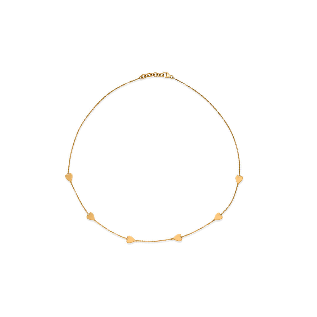 Heart Rhythm Gold Fancy Chain Necklace for Women