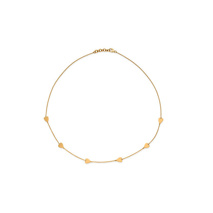 Heart Rhythm Gold Fancy Chain Necklace for Women