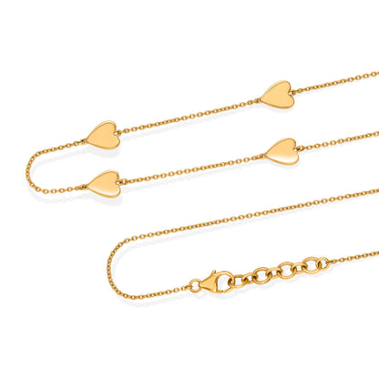 Heart Rhythm Gold Fancy Chain Necklace for Women