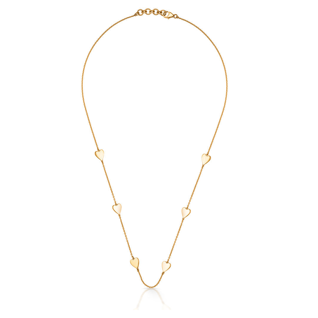 Heart Rhythm Gold Fancy Chain Necklace for Women