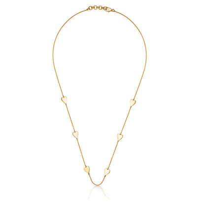Heart Rhythm Gold Fancy Chain Necklace for Women