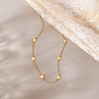 Heart Rhythm Gold Fancy Chain Necklace for Women