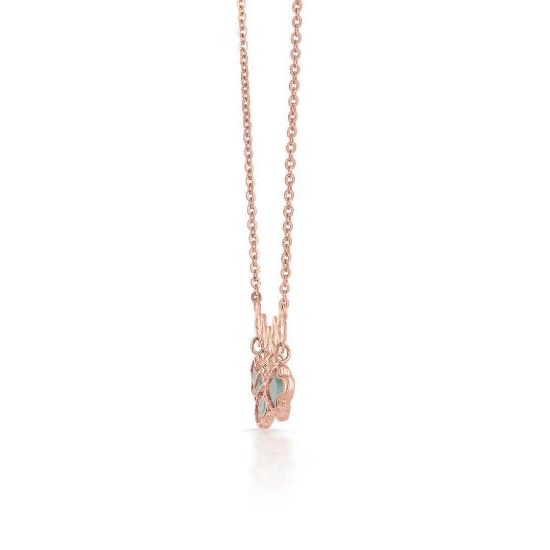 Aqua Bloom Gold Modern Necklace for Women