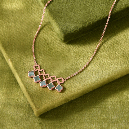 Aqua Bloom Gold Modern Necklace for Women