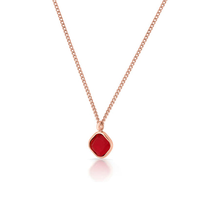 Garnet Shine Gold Modern Necklace for Women