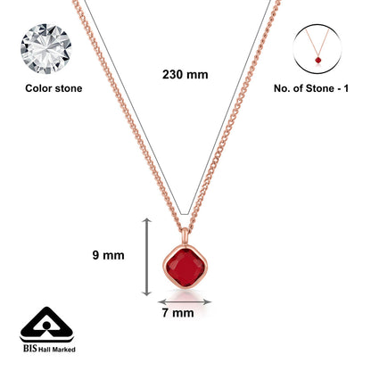 Garnet Shine Gold Modern Necklace for Women