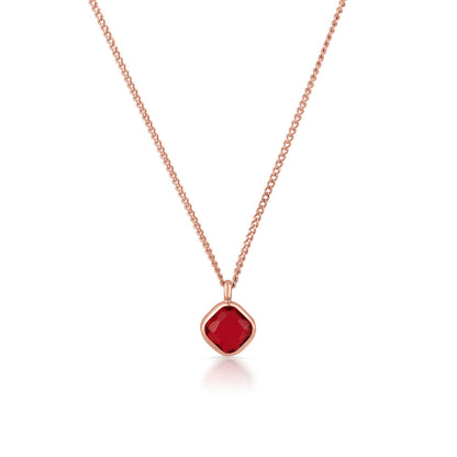 Garnet Shine Gold Modern Necklace for Women