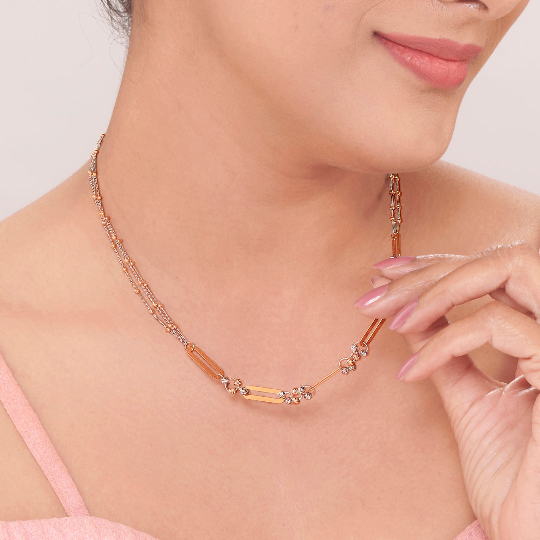 Urban Link Gold Fancy Chain for Women